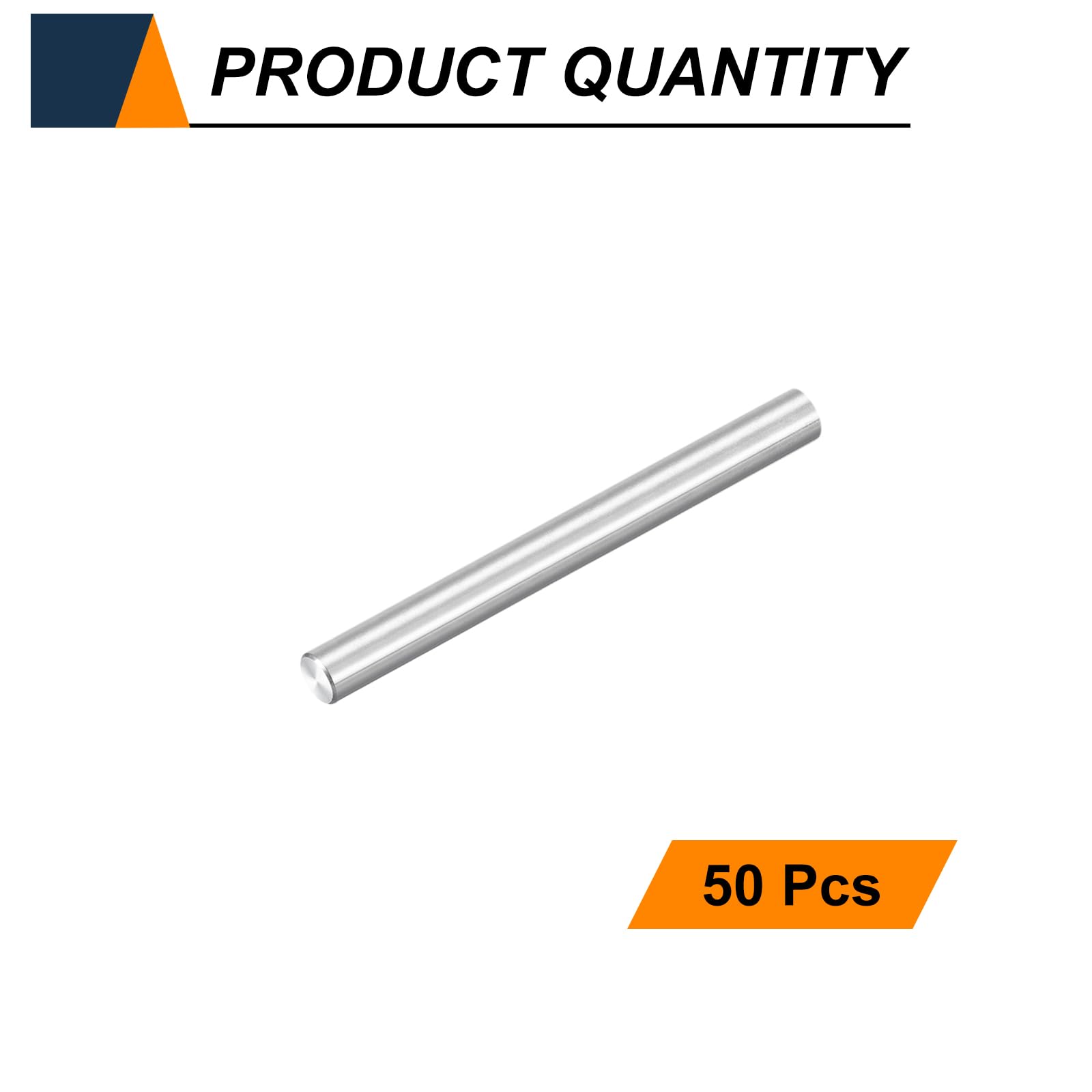 QUARKZMAN 50Pcs Spinotti Cilindrici M1(1mm) X 10mm Acciaio Inossidabile 304 Supporto Mensola Perno Asta Elementi Di Fissaggio Per Dispositivi Metallici, Argento