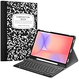 FINTIE Keyboard Case for Samsung Galaxy Tab S10 Lite/ S10 FE/ S9 FE 5G 10.9 Inch/Tab S9 11 Inch with S Pen Holder, Slim Stand Cover Detachable Wireless Bluetooth Keyboard, Composition Book