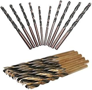 CESFONJER HSS high Speed Steel Twist Drill, Cobalt High Speed Steel Drill Bits, Metal Drill, 3mm 2P, 3.5mm 2P, 4mm 2P, 4.5mm 2P, 5mm 2P (10 pcs)