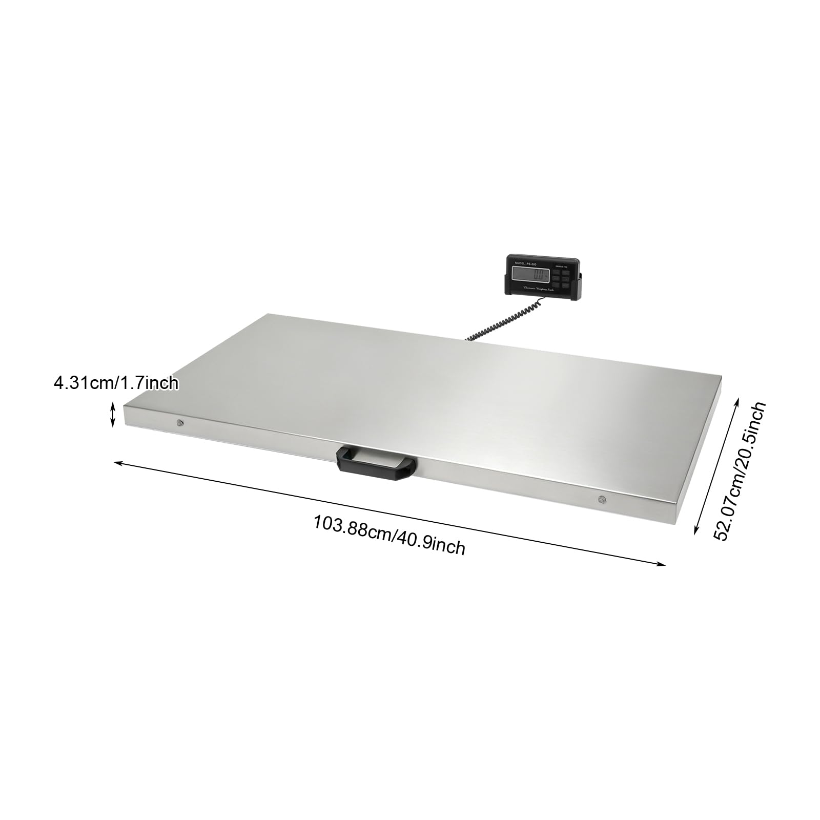 Tierwaage 500kg Digitale Haustierwaage Edelstahl Plattform LCD Display