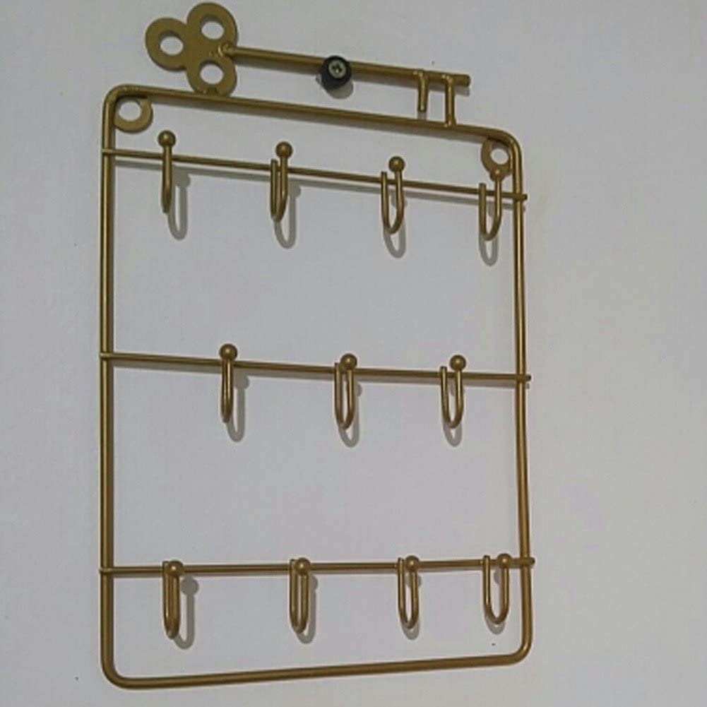 Schlüsselhalter Wandregal – 11 Haken – Aus Eisen – Rustikal – Für Tür Oder Wand
