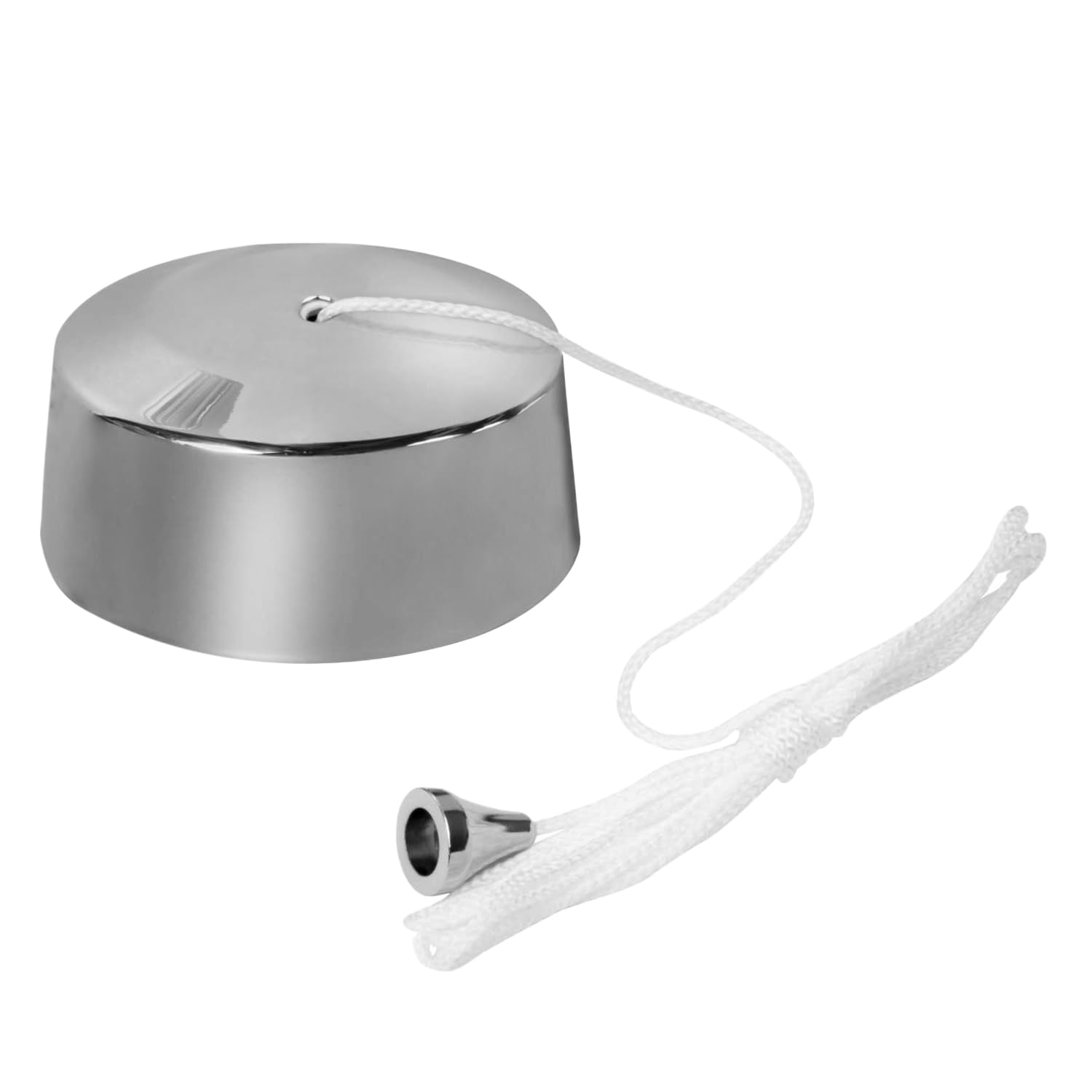 CED Chrome Pullcord Switch, 2-Way Ceiling Mounted, 10A Bathroom Light Pull Cord, BSEN 60669 Certified