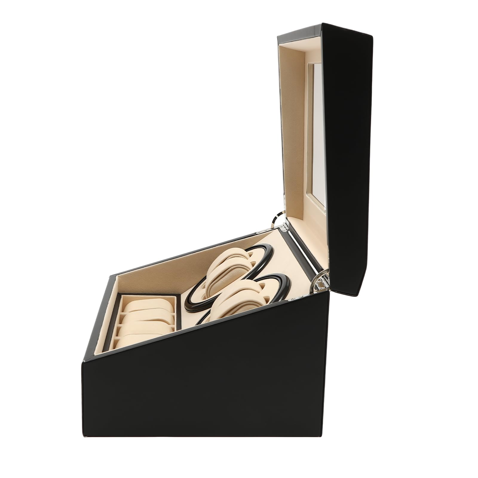Uhrenbeweger für Automatikuhren 4 Uhren+6 extra Speicherplätze super leisem Luxuriöser Automatik Uhrenbeweger Watch Winder Uhrendreher