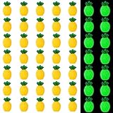 Simgoing 50 Pcs Mini Resin Pineapples Figurines Glow in The Dark Tiny Pineapple Fake Fruit Decoration Cute Artificial Fruit Ornament for DIY Art Craft Project Garden Aquarium