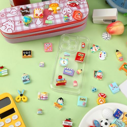 DTOFOOT 60Pcs Back to School Flatback Charms,Pencil Book Resin Craft Charms by DTOFOOT - Used condition - Image 6