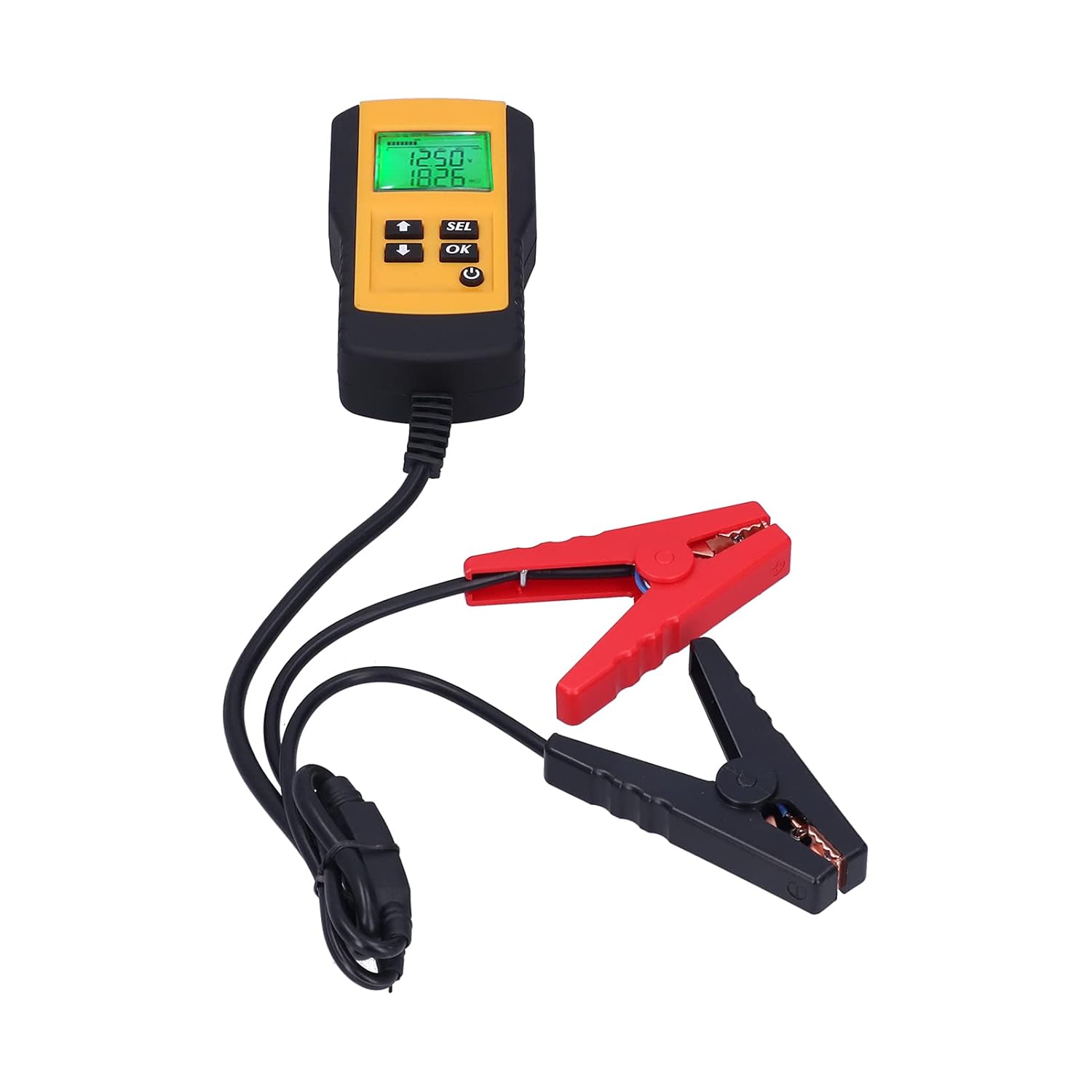 Battery Tester, Portable Car Battery Analyzer, Clip Battery Checker, Electrical Battery Tester, 12V Alternator Tester, Car Battery Tester with LCD Screen for Motorcycle, Truck, Boa