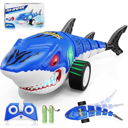 Kikikid Remote Control Shark Toys, RC Shark Cars with...