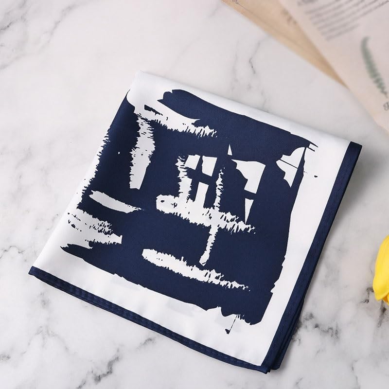 Graffiti Print Men's Suit Pocket Square Polyester Silk Women's Scarf Handkerchief
