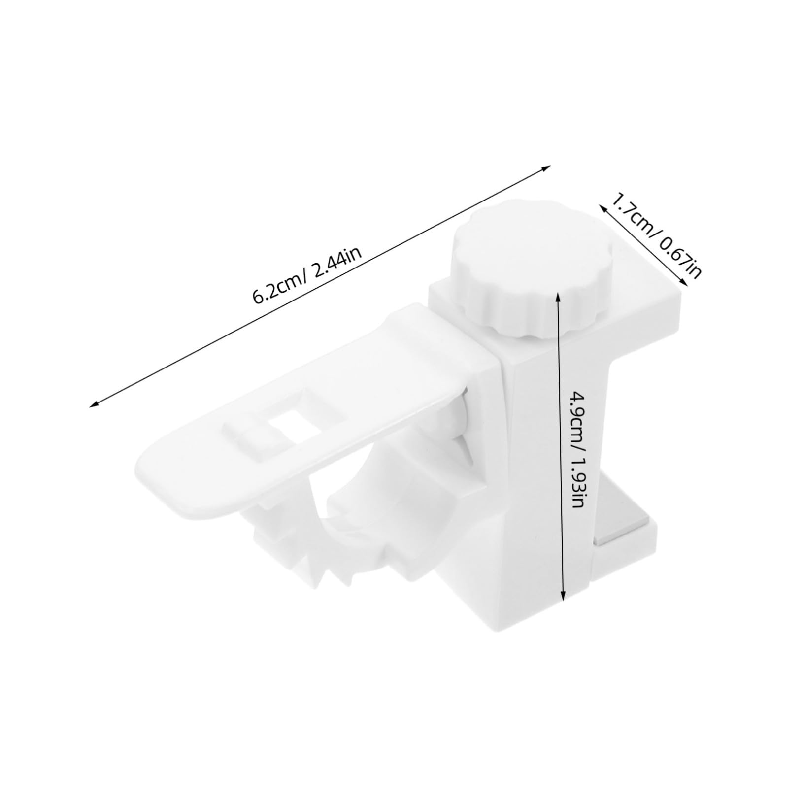 FUNOMOCYA 2pcs Adjustable Curtain Rod Brackets No Drill Durable Plastic Hangers for Home and Rv Windows Wall Friendly Installation Flexible Support for Various Curtain Widths