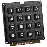 CRAFTHROU Tastaturmodul und Benutzerfreundlichem Design 16 Tasten aus Kunststoff mit Taktilem Gefühl in Schwarzer Ausführung für Industrielle Anwendungen