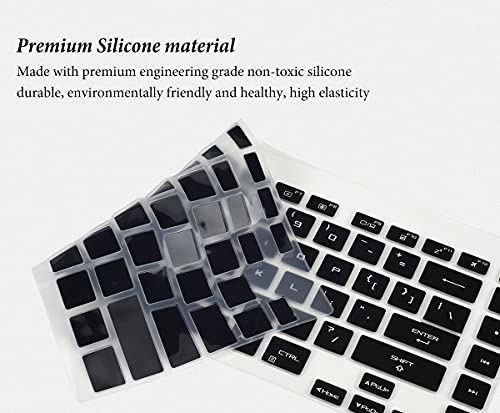 Image of Keyboard Cover Skin for 2021 New ASUS ROG Strix G15 Gaming Laptop G513QR G513QR-ES96, 15.6 inch ASUS ROG Strix G15 G513 G533 G533ZX-XS96 /AS94 Keyboard Skin[Not Fit for 2020 ASUS ROG Strix G15]-Black