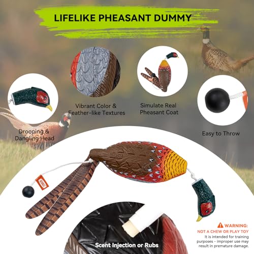 image for GearOZ Pheasant Dummy, Hunting Dog Retriever Training Pheasant Bumper 