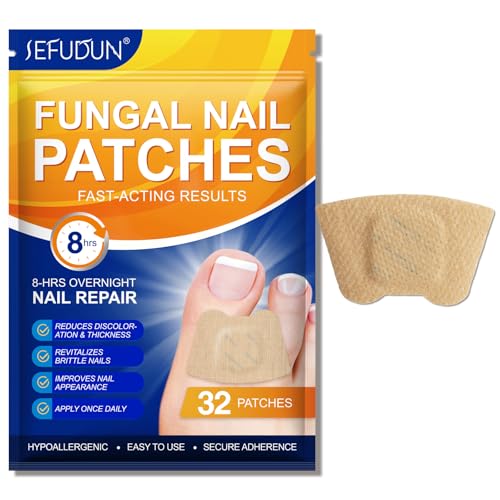 Toenail Fungus Cleansing Extra Strength- 32pcs Fungal Nail Patches 8-Hour Overnight Nail Repair Effortless Hydrogel Nail Care And Repair for Damaged Nails