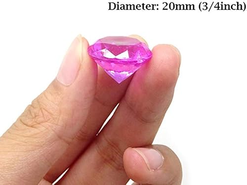 Miniatura 2 de KangRuiZhe 50 piezas de cristal acrílico de 0.787in de diamantes redondos tesoro, fiesta de caza en el pecho, relleno de jarrones, evento, boda,