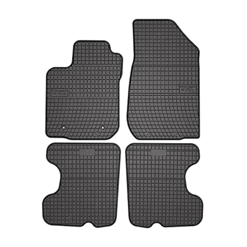 Tapis de Sol Toutes Saisons en Caoutchouc Compatible avec Dacia Sandero Stepway 2013-2018 | Revêtement de Sol pour Voiture 3D - Intérieur antidérapant - Bords Hauts Noir