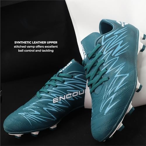 Image of Nivia Encounter 11.0 Football Stud for Mens, TPU Sole with PVC Synthetic Leather Upper for Hard and Grassy Surfaces