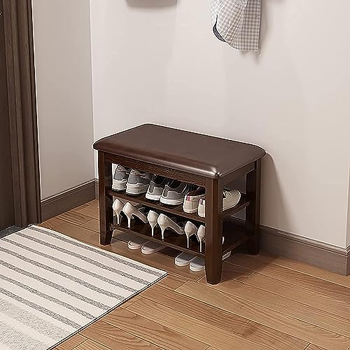 Armoire à chaussures pour entrée compacte équipée de deux niveaux réglables