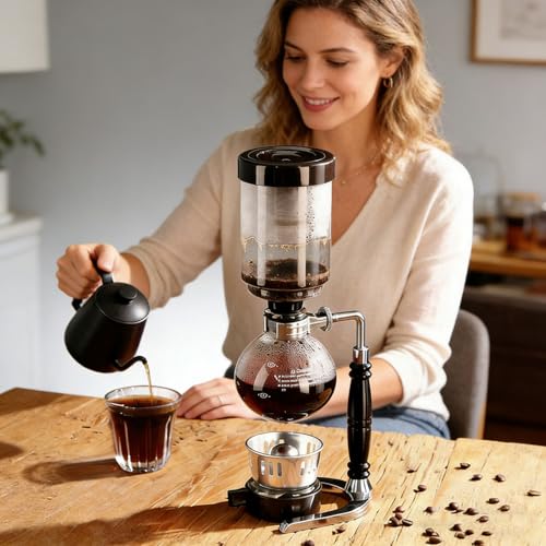Cafetera de Sifón Manual con Quemador de Alcohol 4 tazas miniatura 2