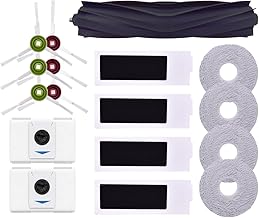 Neutop Replacement Filter / Side Brush / Mop Pad / Brush / Garbage Pack Compatible with Ecovacs T20 omni/ T20 PRO/T20 MAX Robot Vacuum Cleaner Consumables Replacement Parts (1 x Main Brush, 4 x