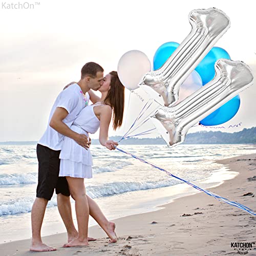 Katchon Big Silver 11 Balloons Number - 40 Inch, 11 Balloon | Silver 11 Birthday Balloon For 11Th Birthday Decorations For Boys | Number 11 Balloons For Birthdays, 11Th Birthday Decorations For Girls #TOP6