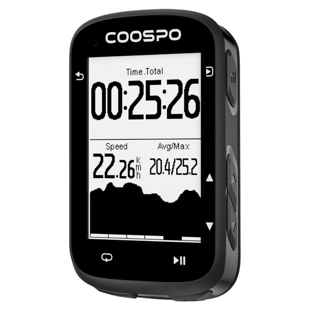 COOSPO REALROAD CS500 GPS Komputer rowerowy z nawigacją, 45 godzin pracy na baterii z 2,5-calowym ekranem LCD z podświetleniem, IPX7, BLE5.0 i Ant+