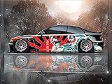 CODOCA Samurai Car Wrap Japanese Vehicle Livery, Cast Vinyl Wrap, Universal Size Anime Car Sticker