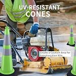 BESEA 8 Pack 28 Inch Green Traffic Cones with Wide Weighted Base - Image 6