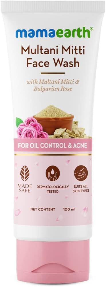 M-am.ae-ar.th Multani Mitti Face Wash with Multani Mitti & Bulgarian Rose For Oil Control & Acne - 100 ml