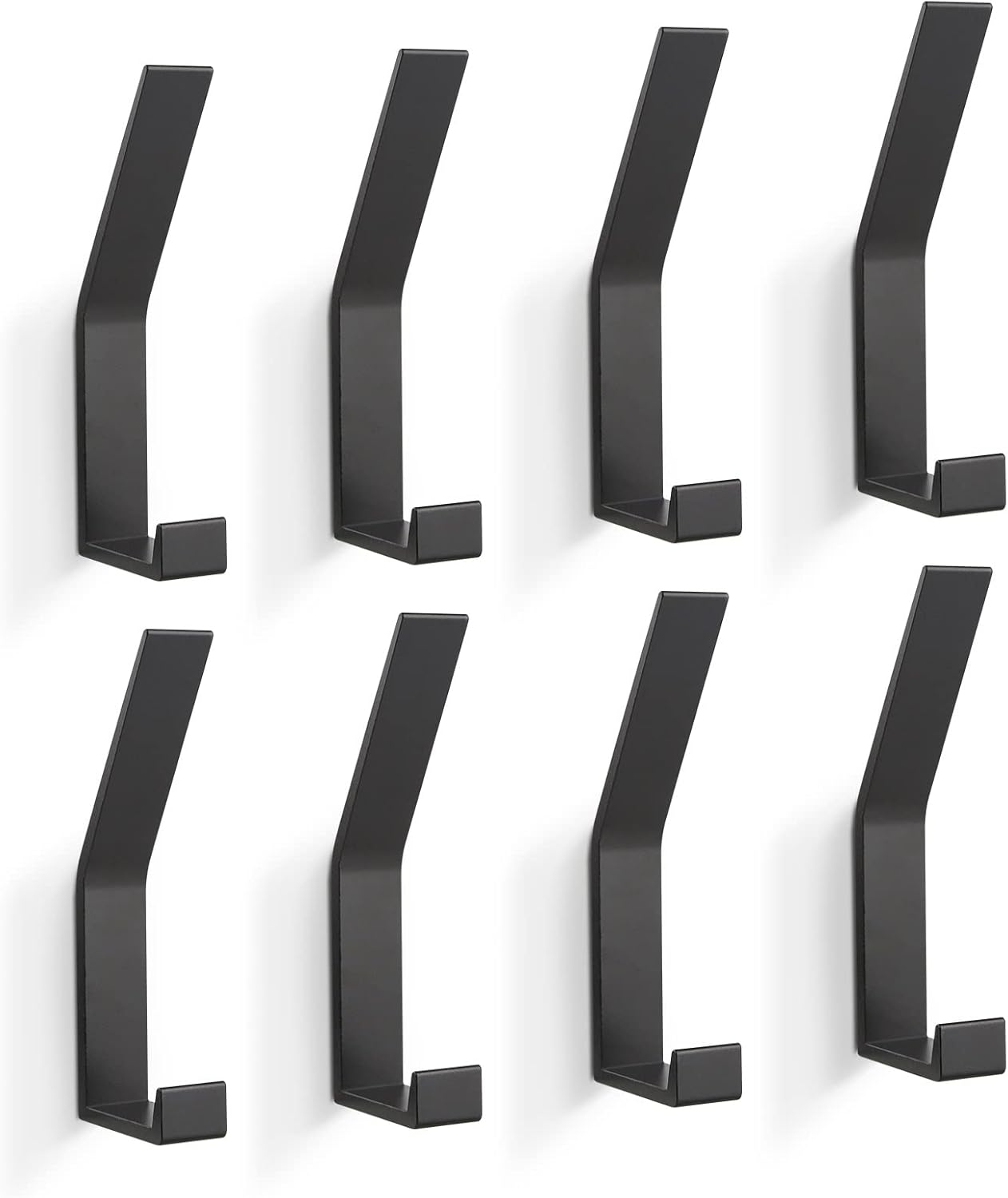 KYOEON Coat Rack Hooks Wall Mounted, Black 8Packs, Bath