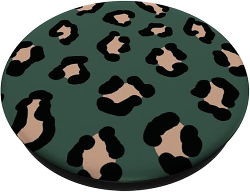 Miniatura 2 de PopSockets intercambiables con diseño de leopardo y estampado de guepardo verde