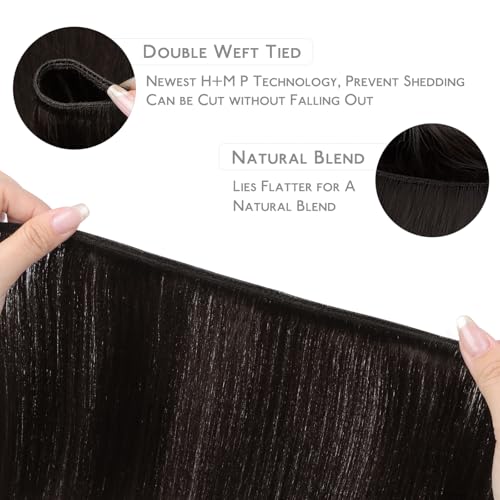 Image of WENNALIFE Sew in Hair Extensions Real Human Hair, Thick & Invisible Weft