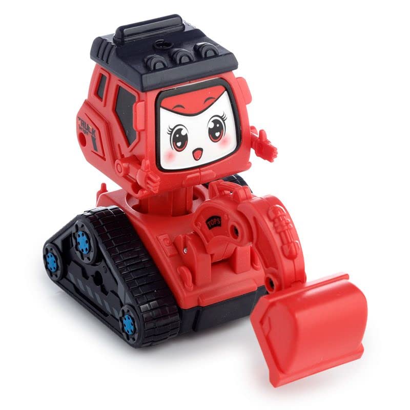 Mallexo Mouth Press&Go Jcb Car Toys For Boys&Girls 1 Pcs Truck Toys For 3+Year Old Moving Tractor Toys Set Old Birthday Gifts Moving Cartoon Car Toys For Kids-Crane Toys (Pressure_Truck1)Multi 3