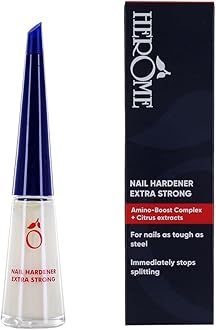 Herome - Nail Strengthener Extra Strong 10ml | Nail Growth Treatment for Weak and Brittle Nails, Hardening Nail Polish, Nail Repair Must-Have