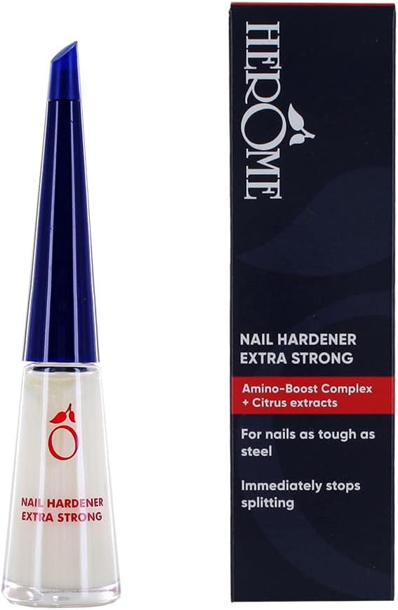 Herome - Nail Strengthener Extra Strong 10ml | Nail Growth Treatment for Weak and Brittle Nails, Hardening Nail Polish, Nail Repair Must-Have
