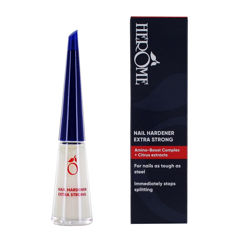 Herome - Nail Strengthener Extra Strong 10ml | Nail Growth Treatment for Weak and Brittle Nails, Hardening Nail Polish, Nail Repair Must-Have
