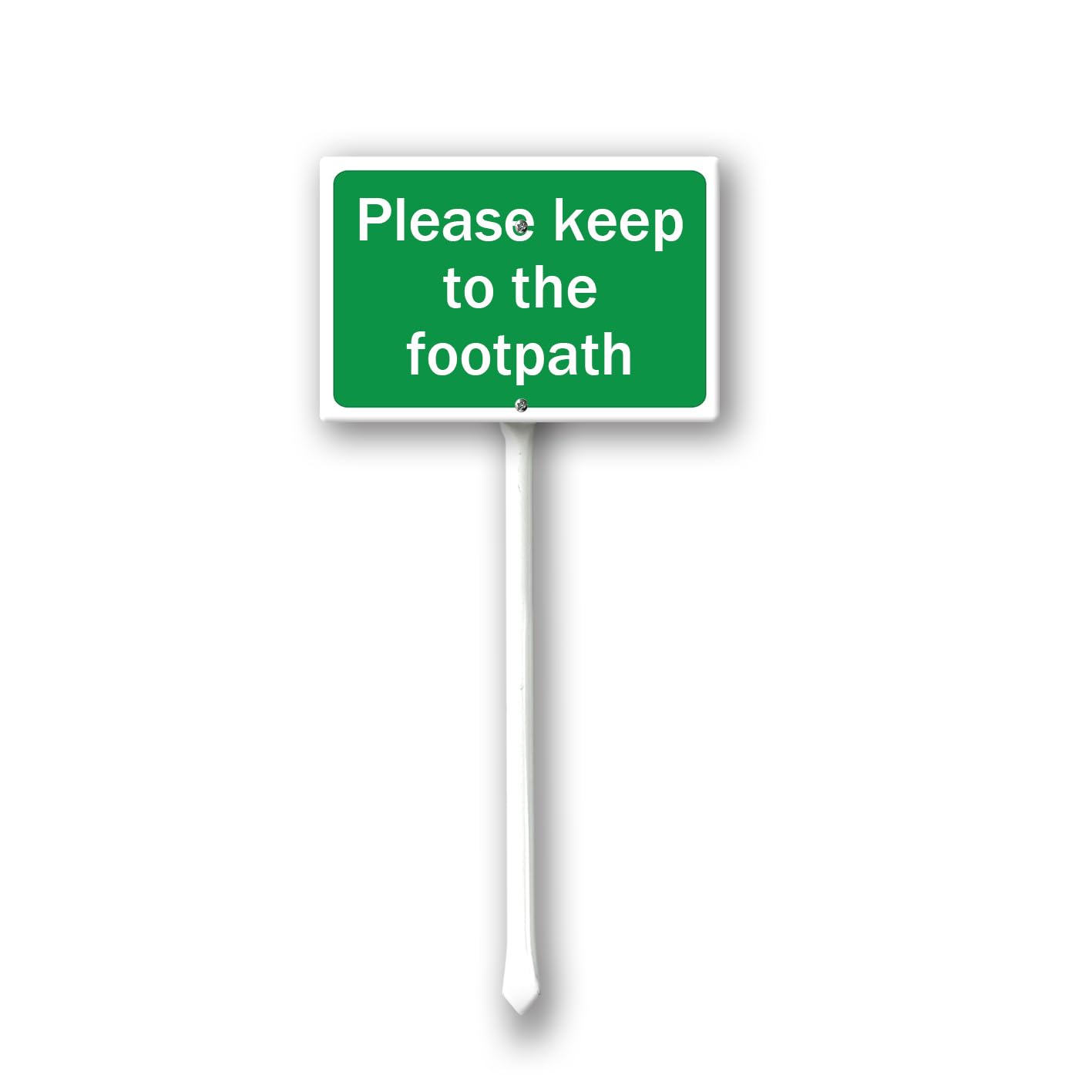 Please keep to the footpath Sign, 12" x 8" Yard Sign with Stake, Easy to Mount, Lawn Sign