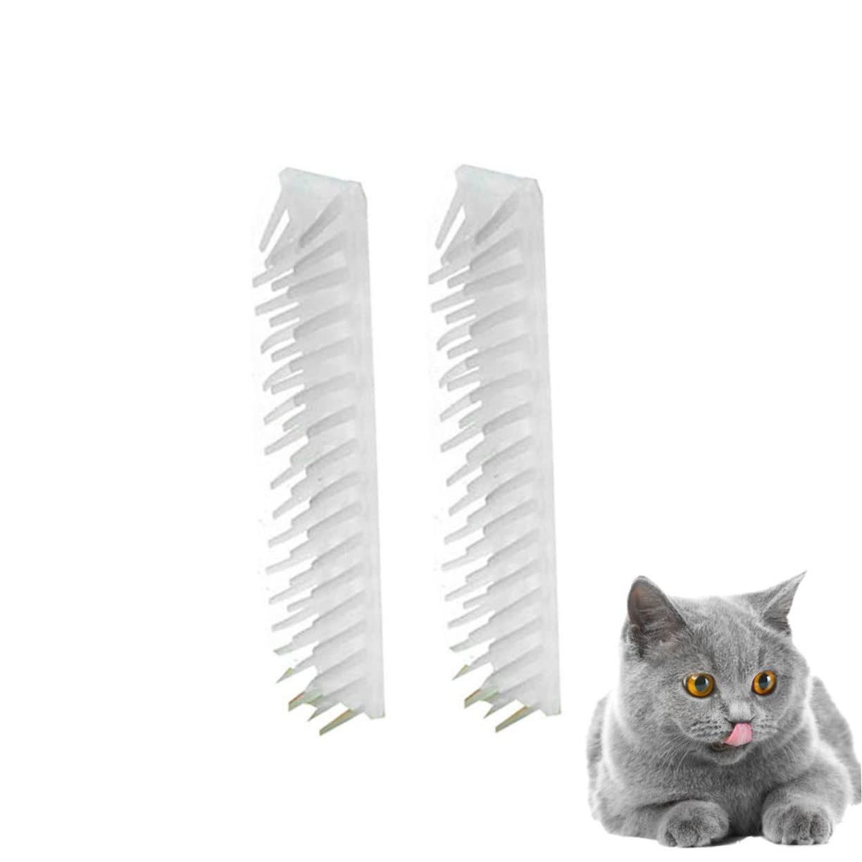 GALPADA 2pcs Cat Massager Brush Removable Cat Corner Comb for Hair Removal Gentle Grooming Tool Easy Durable Pet Hair