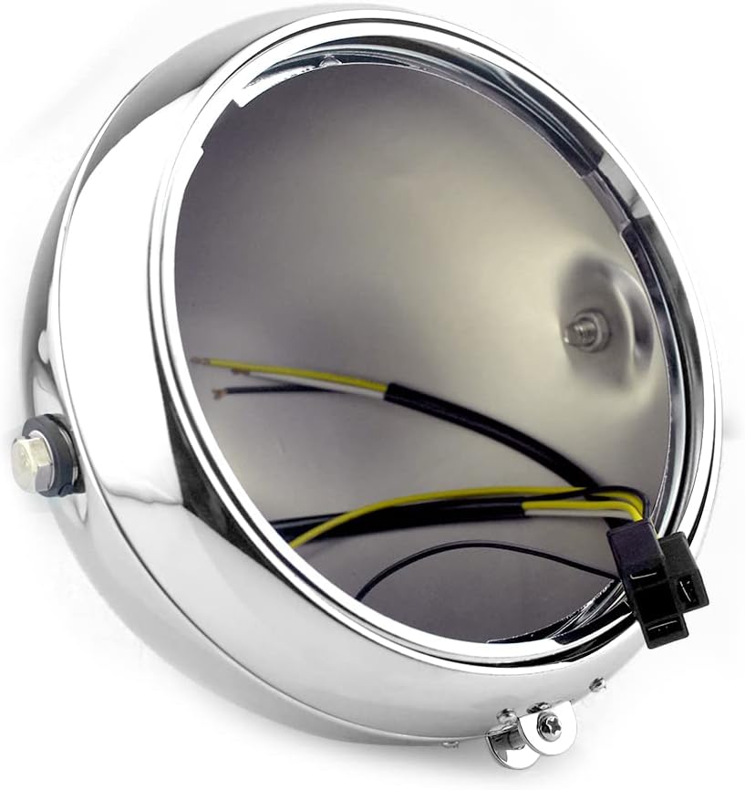 Boldness Motorcycle 7" Headlight Headlamp Light Bulb Bucket Mount Side Mounting For 7 inches Halogen Lens Bulb