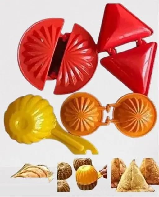 C7Gangani 4 PCS Dough Press Tool Kit | Manual Mould Set for Pierogi, Empanada, and Indian Sweets-image-20