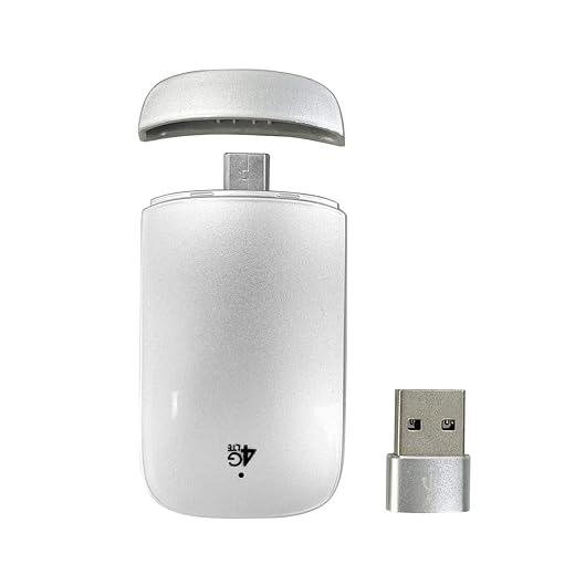 Wiflyer 4G LTE Dongle USB-C & USB （UF2001），Portable Travel Mobile Hotspot, Mini Cellular Modem Router with SIM Card Slot Unlocked, Plug and Play