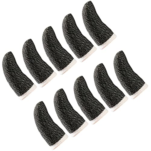 HOMSFOU 10 Piezas Dedales antisudor Las Manos Protector de Pulgar de Jugador Gel Accesorios moviles Accesorios para moviles Cubierta de Dedo antisudor para Juegos Cubierta de Dedo de Juego