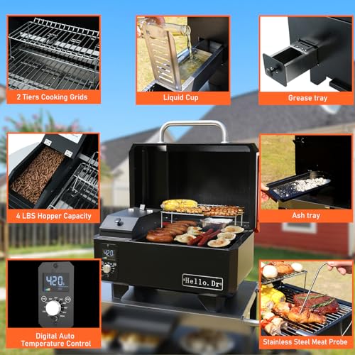 Hello.Dr Hello.Dr Portable Pellet Grill, Portable Pellet Smoker thumb #7