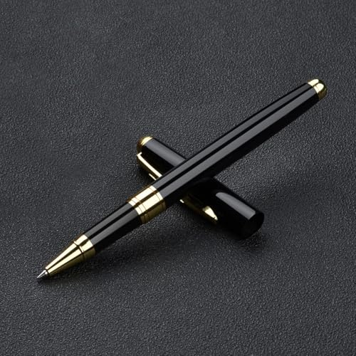 SHLWYG Kugelschreiber aus Metall (2er-Pack, schwarz), Rollerball-Stift, professionelles Schreiben, hervorragendes Geschäftsgeschenk, hohe Qualität, lange Lebensdauer.