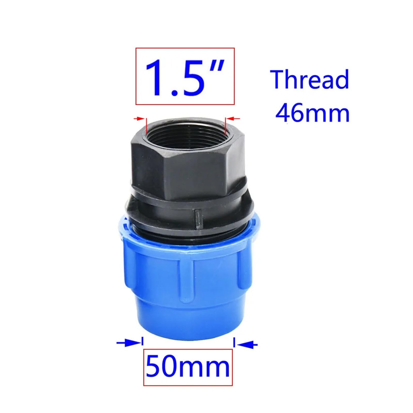 Suministros de jardinería Conector rápido de tubo de PE de 20/25/32/40/50 mm, codo en T, divisor de agua, acoplador de válvula de bola de plástico, accesorios for tuberías de agua de riego agrícola Bo
