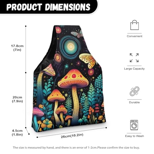 Image of Mushroom Yarn Bags for Crocheting Organzing Knitting Crochet Organziers and Storage Holding Yarn Crochet Hooks Crochet Needles,Small