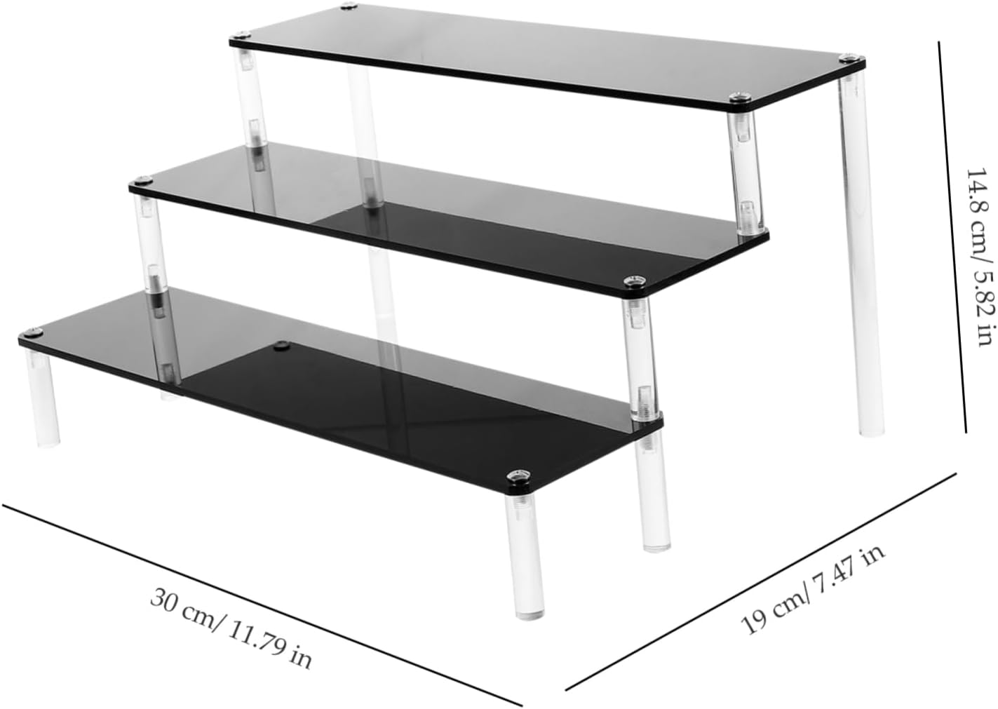 ULTECHNOVO Acrylic Multi Display Rack for Desserts Figures Stylish and Practical Craft Show Organizer Storage for Home and Retail Display