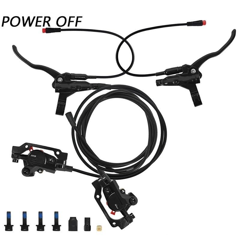 Juego de Frenos de Disco hidráulico para Bicicleta, 2 pistones, presión de Aceite, Freno de Disco MTB de 1100mm y 1800mm para Bicicleta, Scooter, MTB Tambor Trasero para Bicicleta
