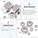 495Pcs Metric 304 Stainless Steel 9 Sizes Hex Nuts Assorment Kit, Coarse Thread Hexagon Nut 9 Sizes - M2 M2.5 M3 M4 M5 M6 M8 M10 M12