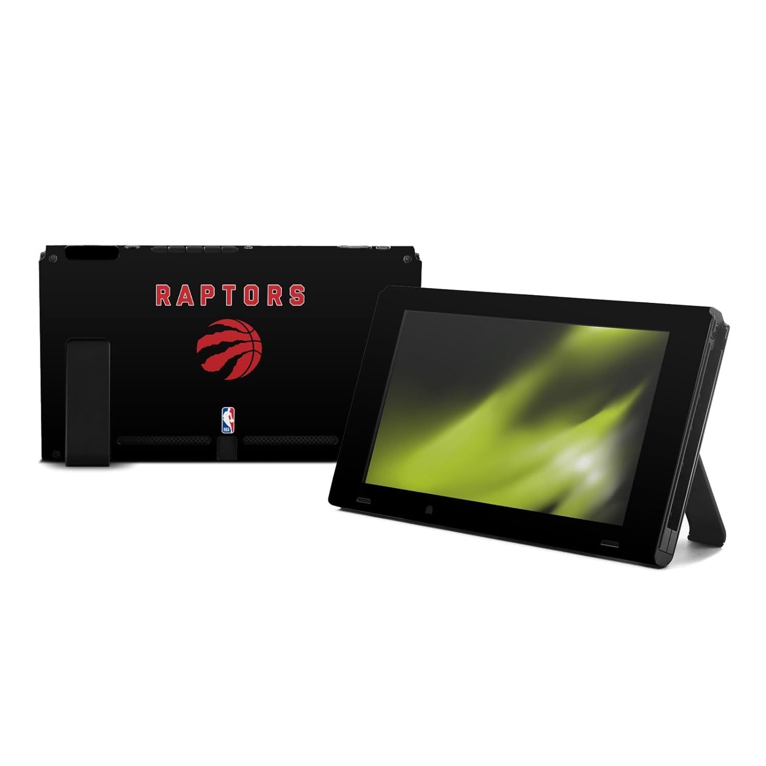 Head Case Designs Officially Licensed NBA Black Design Toronto Raptors Logo Vinyl Sticker Gaming Skin Decal Cover Compatible With Nintendo Switch Console & Dock & Joy-Con Controller Bundle