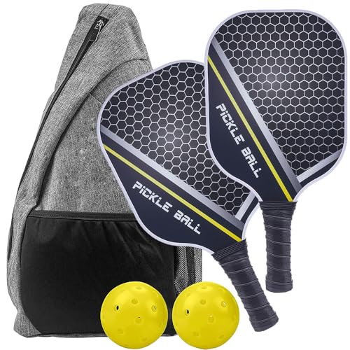 Raquettes de pickleball en fibre de carbone kit de jeu complet extérieur
